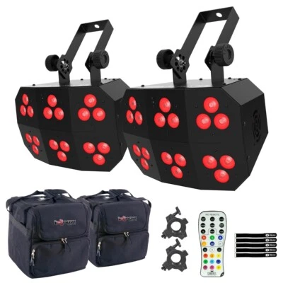 Chauvet DJ Wash FX Hex ILS DMX RGBAW+UV Mutli-Purpose Effect Light Pair Pack - Image 1 of 4