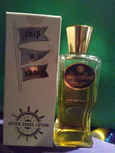 NOS 1960s SHIP 'N SHORE AFTER SHAVE LOTION 3 1/2 Ozs Glass Bottle w/Original Box - Picture 1 of 7