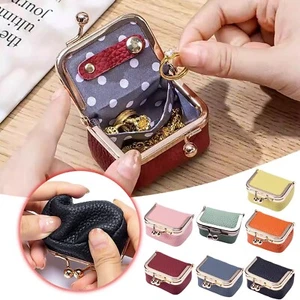 Mini joyero de cuero caja pequeña pendientes anillo collar para viajes a granel mujeres  - Imagen 1 de 45