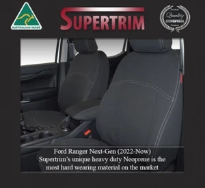 FRONT Half-body Seat & REAR Covers Ford Ranger XL/XLS/XLT (2022-Now) Neoprene - Picture 1 of 12