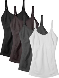 Women'S Maternity Nursing Tank Tops with Built in Bra for Breastfeeding Camisole - Picture 1 of 6