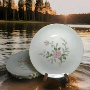 CONTOUR CHINA PICARDY ROSES GOLD TRIM 6 Dessert Bread Plates 6.25" W - Picture 1 of 7