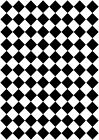 Self Adhesive Dolls House wallpaper Floor Medium Black & White Diamond 1:12 scal