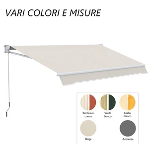 Tenda da sole a barra quadra per esterno con bracci avvolgibile varie misure - Foto 1 di 8