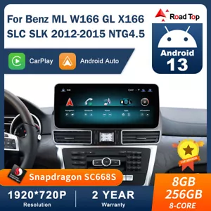 Android 13 Multimedia Screen For Mercedes Benz ML W166 GL X166 SLC SLK 2012-2015