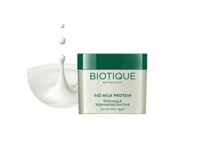 Biotique Ayurveda Milk Protein Whitening & Rejuvenating Face Pack 50g- - Image 1 of 4