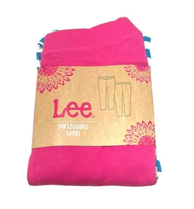 Lee Capri Leggings Girl's 10 Spring Multicolor Assorted 3-Pack Cotton Blend - Picture 1 of 5