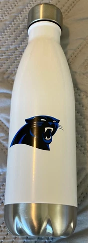 Carolina Panthers Water Bottle H2go Force 17oz - Brand New with Tags Hot or Cold Cover