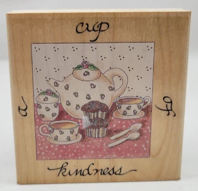 Штампы Happen чашка доброты деревянный резиновый штамп чайник чашки вечеринки 50034 - Изображение 1 из 4