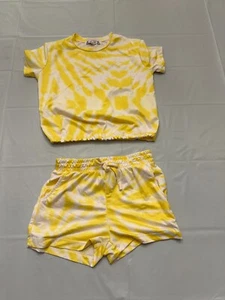 Proof Girl New York Yellow Shirt Shorts Lounge Wear Pajamas Size 6X - Picture 1 of 10