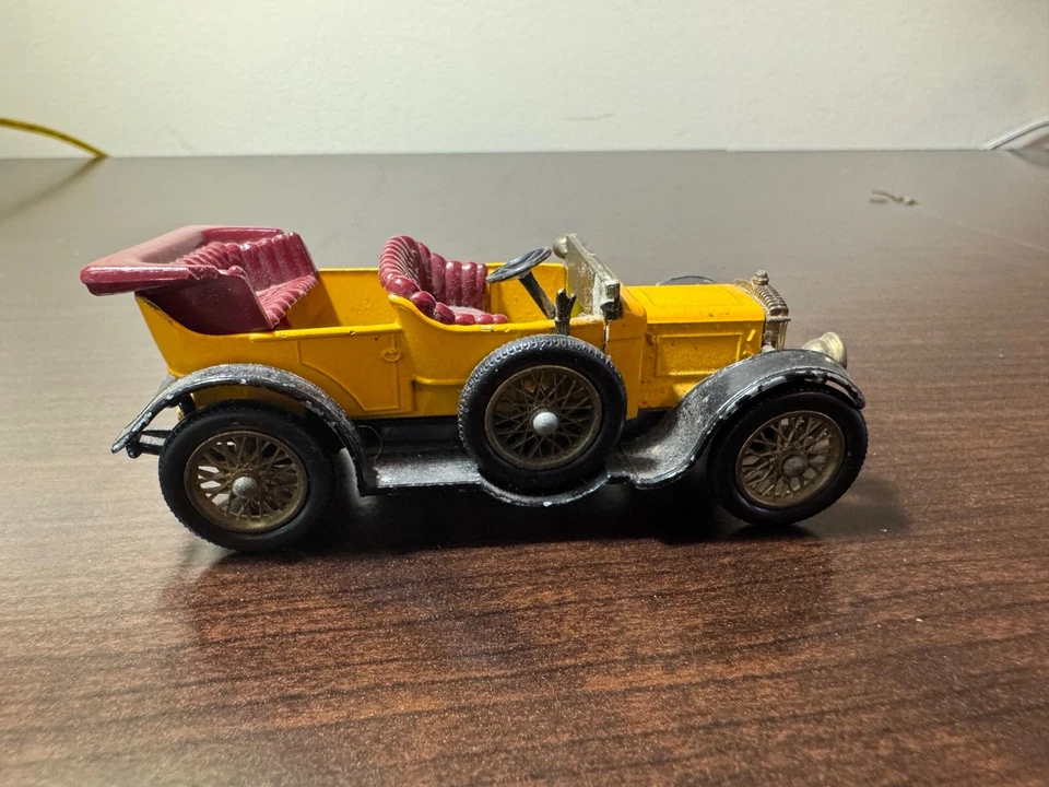"Lesney Matchbox 1965 antaño 1911 Daimler n.º Y13 en amarillo 3,25"" coche de juguete abierto" Foto 1 de 1