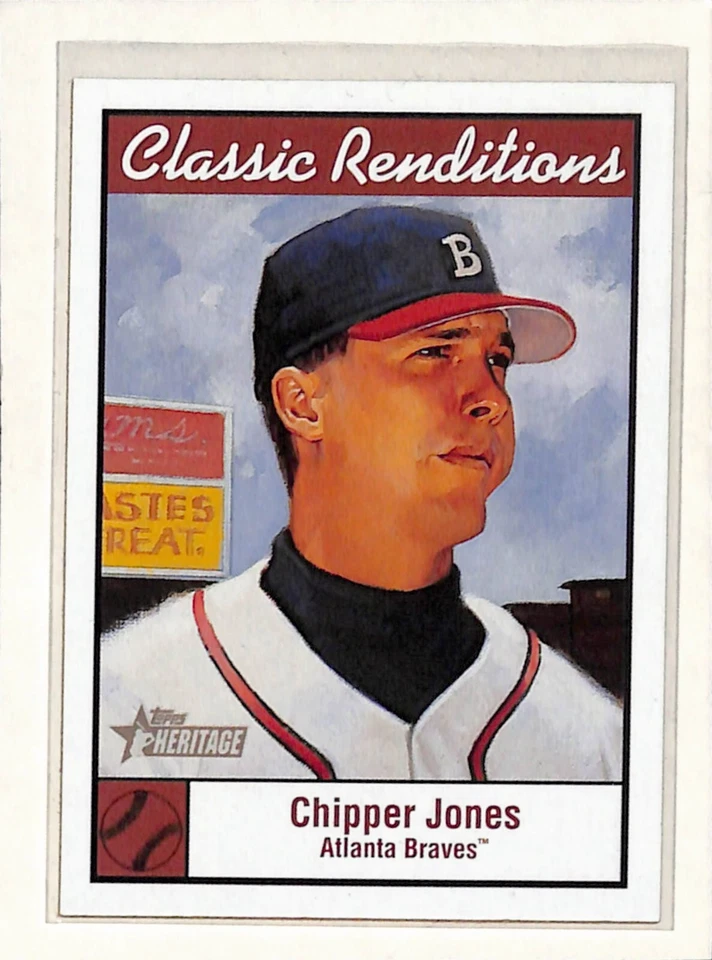 2001 Topps Heritage Classic Renditions CR 5 Chipper Jones Atlanta Braves card - Image 1 of 1