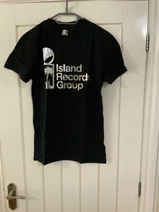 Starter 'Island records group' silver foil lettering t-shirt - size small - nwt - Picture 1 of 4