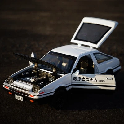 1:30 Initial D Toyota TRUENO AE86 Diecast Model Car Toy Kids Sound Light Gift - Image 1 of 4