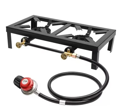 Gaskocher 2-Flammig Campingkocher Gaskocher Camping Hockerkocher 8KW DE/AT - Bild 1 von 4