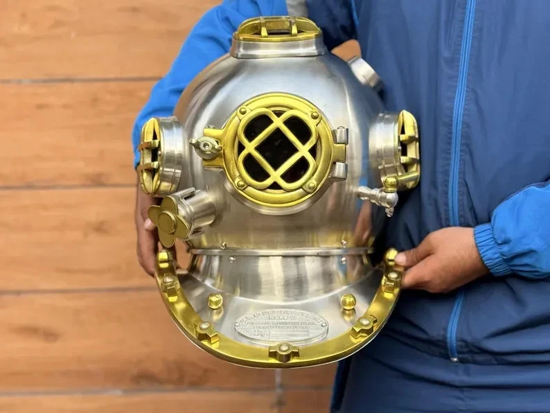 Casco de Buceo Boston - Buceador De Colección Marina de Mar Profundo Coleccionable Foto 1 de 4
