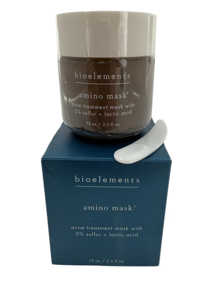 Bioelements NEW Amino Mask Acne Treatment Mask w/ 5% Sulfur + Lactic Acid 2.5oz - Image 1 of 4