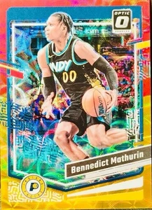 Mira telescópica óptica dorada roja Panini Donruss 2023-24 Bennedict Mathurin Prizm 22/99 #122 - Imagen 1 de 3