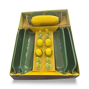 Vintage Serve-Rite Deluxe corn Service Plastic Dish Set Midcentury Extra Parts12 - Picture 1 of 2