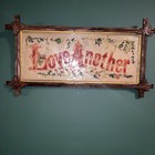 antique Victorian-era paper punch embroidery Love Another Read