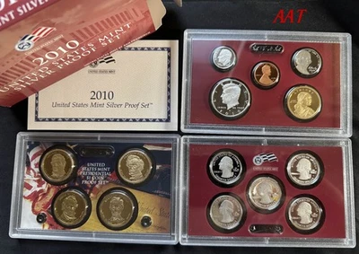 2010 S U.S. Mint Silver Proof Set Complete 14 Coin Set OGP & COA 💎 - Image 1 of 4