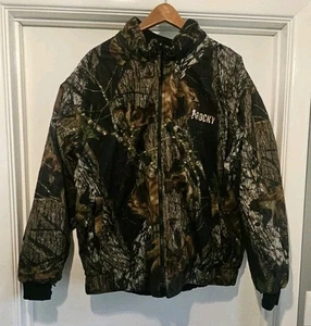 Rocky Jacket Adult XL Camouflage Mossy Oak Break Up Camo Reversible Mens - Picture 1 of 5