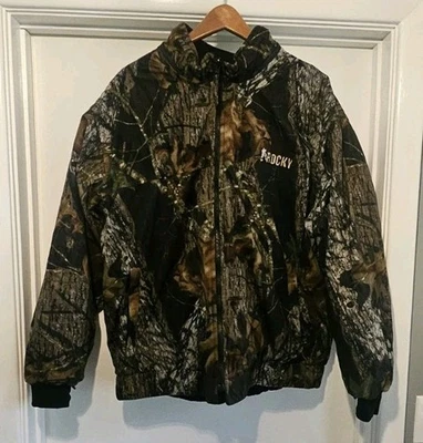 Rocky Jacket Adult XL Camouflage Mossy Oak Break Up Camo Reversible Mens - Image 1 of 4