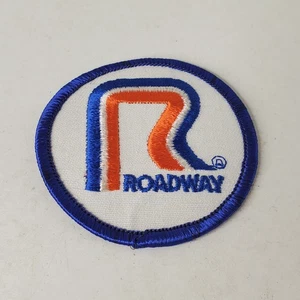 Vintage Roadway Express Trucking 1980s Original Patch Logo Hat Cap 2.5" Circle - Picture 1 of 4