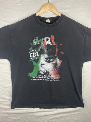 El Tri Shirt Mens 2XL XXL Black Mexican Rock Band Tee Y2K Alex Lora Adult - Image 1 of 4