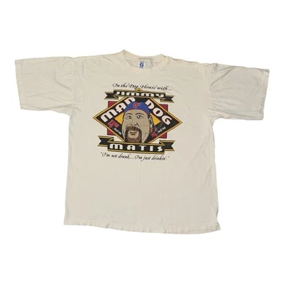 Vintage Single Stitch T Shirt Size 2XL 90s Jimmy Matis Mad Dog Colts Q95 Graphic - Image 1 of 4