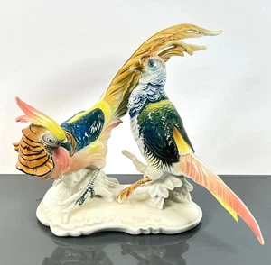 Vintage Karl Ens Figurine, Pair of Golden Pheasants #6837 - Picture 1 of 2