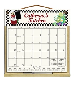 PERSONALIZED CHEF CALENDAR HOLDER - REFILLABLE EVERY YEAR! - Picture 1 of 3