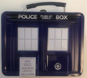 Doctor Who Tin Metal Lunch Box Public Police Box Tardis - Imagen 1 de 4