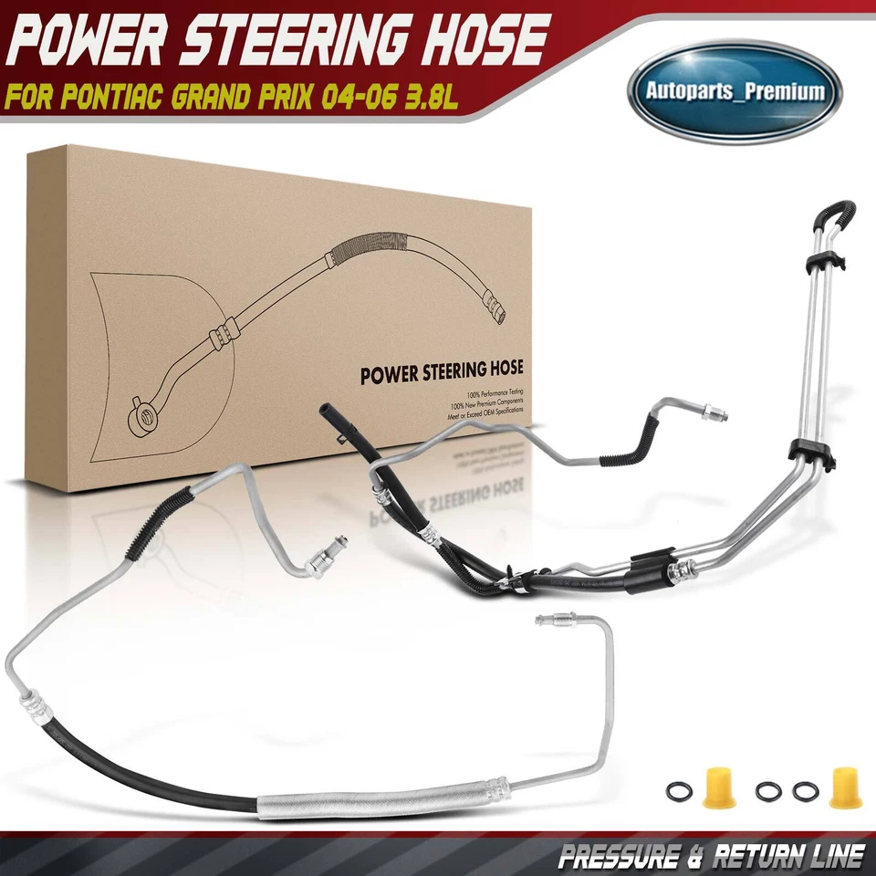 2x Power Steering Pressure & Return Line Hose for Pontiac Grand Prix 04-06 3.8L - Image 1 of 4