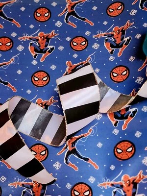 Spiderman Gift Wrap Set, Paper And Ribbon, see description. Wrapping Paper  - Image 1 of 3