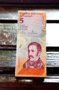 Billete Venezuela 5 bolívares UNC 2018 - Moneda sin circular - Imagen 1 de 3