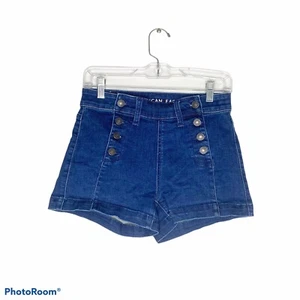 American Eagle hoher Bund Denim Shortie Größe 4 - Bild 1 von 11