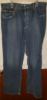 Jeans jeans azul vintage Jeep World masculino tamanho 40 X 32 - Imagem 1 de 4