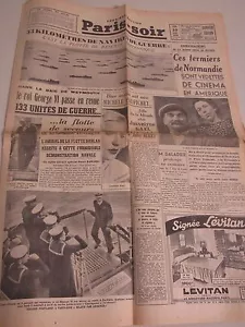 Aug 10 1939 OLD FRENCH NEWSPAPER PARIS SOIR King George VI II world war - Picture 1 of 5