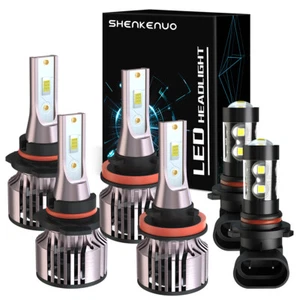LED Headlight Bulbs Kit for Subaru Impreza 2008-2011 High Low Beam + Fog Light - Picture 1 of 18