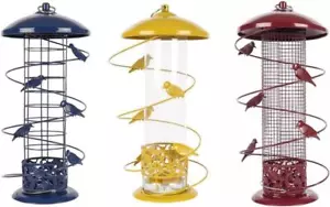 Nuovo mangiatoia per uccelli selvatici a prova di scoiattolo appeso semi noci palline grasse gabbie alimentazione - Foto 1 di 4