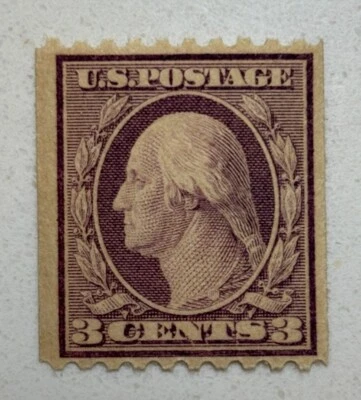 US STAMP: #489 - 1917 WASHINGTON - 3 Cents - Violet - Type 1 - Coil - MNH - Image 1 of 2