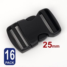 25 mm Buckle Quick Side Release Clips Slider Webbing Straps Buckles Plastic 16x