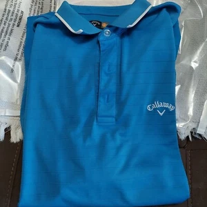 Callaway Blue Short Sleeve Golf Shirt Size L - Picture 1 of 6