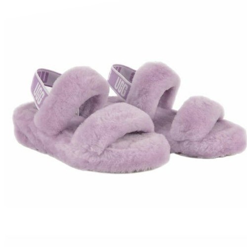 UGG Oh Yeah sandali slide lavanda pelle di pecora slingback pantofole