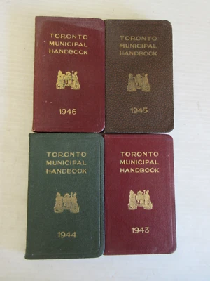 RARE CITY OF TORONTO MUNICIPAL HANDBOOKS 1943, 1944, 1945 & 1946 - Image 1 of 4