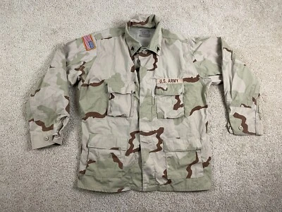 Chaqueta Militar American Apparel Para Hombre XL Abotonada Desierto Camuflaje Multicolor Foto 1 de 4