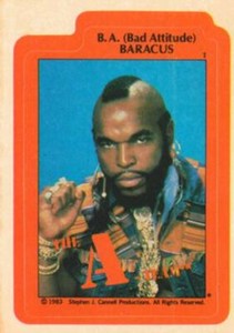 THE A-TEAM TV SERIES COMPLETE TRADING CARD STICKER SET 1983 TOPPS USA 1-12 MR T 