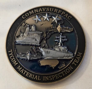 Moneda Desafío Comandante Naval Fuerza de Superficie del Pacífico Jefe Suboficial - Imagen 1 de 4