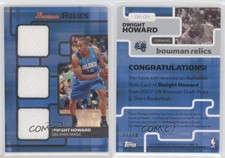 2007-08 Bowman Draft Picks & Stars Relics Triple Bronze /50 Dwight Howard #BR-DH